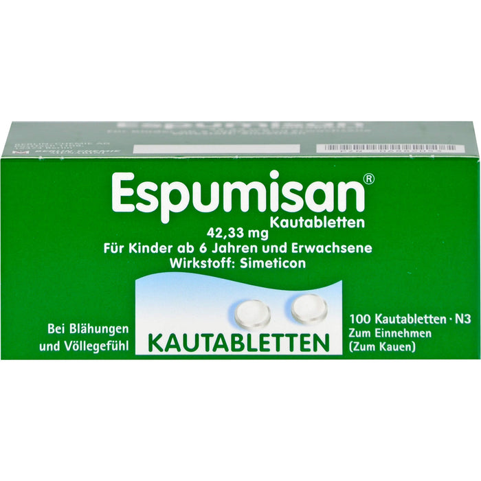 Espumisan Kautabletten bei Blähungen und Völlegefühl, 100 pc Tablettes