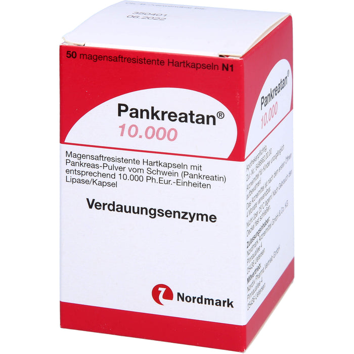 Pankreatan 10.000, Magensaftresistente Hartkapseln, 50 pcs. Capsules