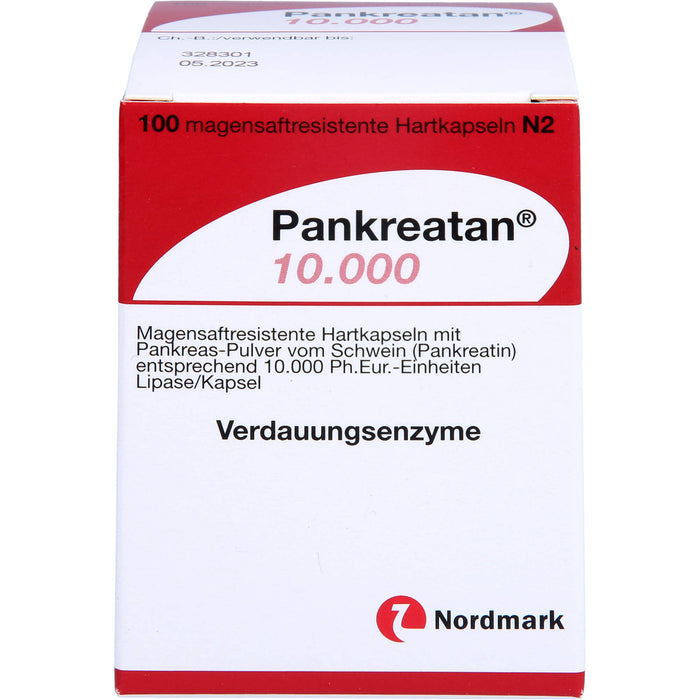 Pankreatan 10.000, Magensaftresistente Hartkapseln, 100 pcs. Capsules