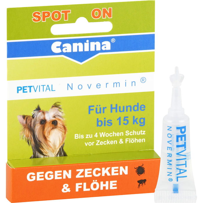 PETVITAL Novermin für Hunde bis 15kg vet., 2 ml FLU