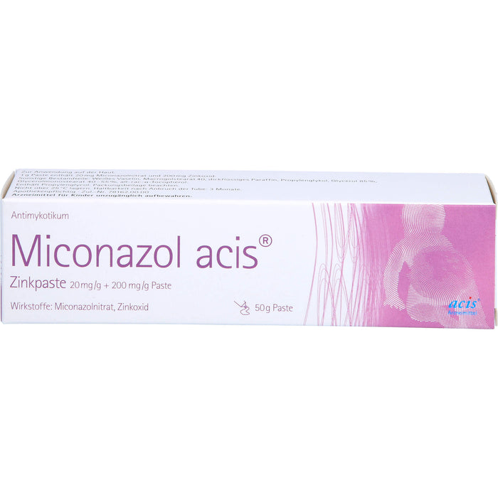 Miconazol acis Zinkpaste, 20 mg/g + 200 mg/g Paste, 50 g Creme