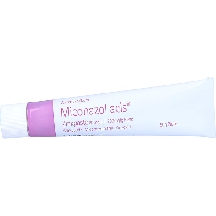 Miconazol acis Zinkpaste, 20 mg/g + 200 mg/g Paste, 50 g Creme