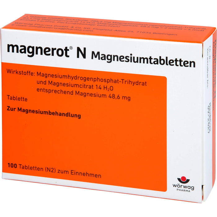 magnerot N Magnesiumtabletten, 100 pcs. Tablets