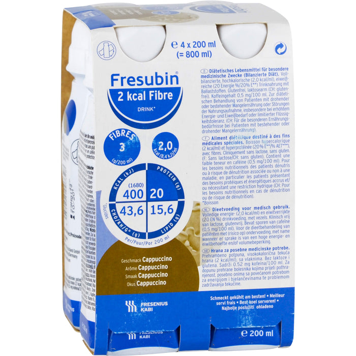 Fresubin 2 kcal Fibre DRINK Cappuccino Trinkflaschen, 800 ml Solution