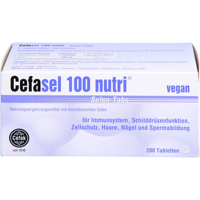 Cefasel 100 nutri Selen-Tabs, 200 St. Tabletten