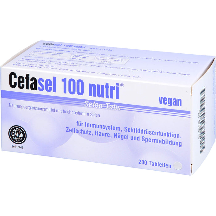 Cefasel 100 nutri Selen-Tabs, 200 St. Tabletten