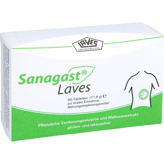Sanagast Laves Tabletten zur Unterstützung einer gesunden Eiweißverdauung, 60 pcs. Tablets