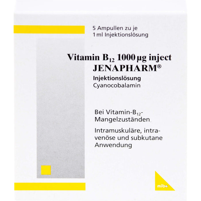 Vitamin B12 1000 µg inject JENAPHARM Injektionslösung, 5 St. Ampullen