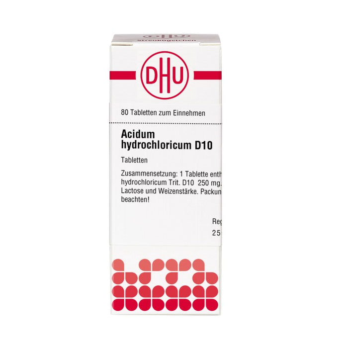 DHU Acidum hydrochloricum D10 Tabletten, 80 St. Tabletten