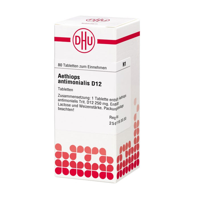 Aethiops antimonialis D12 DHU Tabletten, 80 St. Tabletten