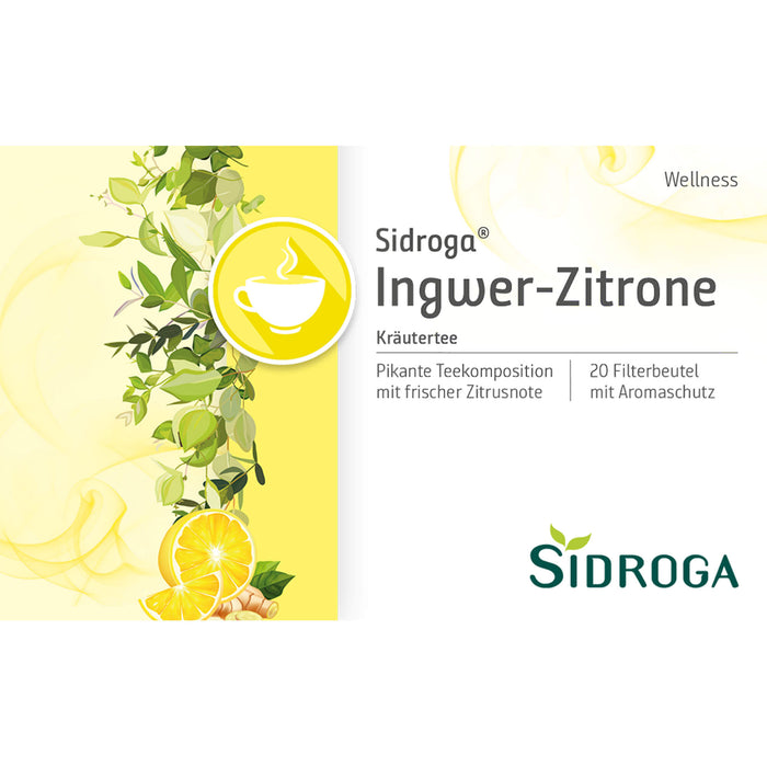 Sidroga Wellness Ingwer-Zitrone Tee, 20 pcs. Filter bag