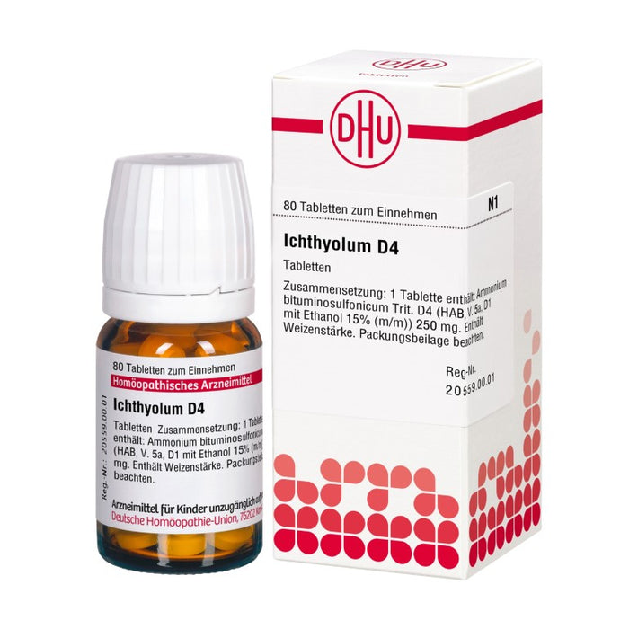 Ichthyolum D4 DHU Tabletten, 80 St. Tabletten