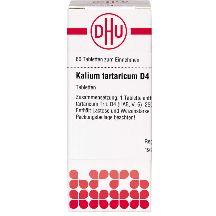 Kalium tartaricum D4 DHU Tabletten, 80 St. Tabletten