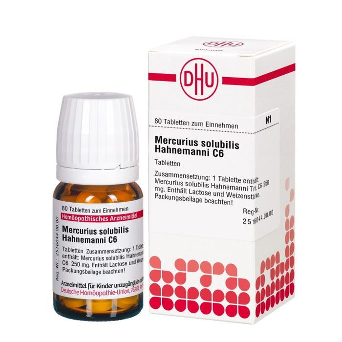 DHU Mercurius solubilis Hahnemanni C6 Tabletten, 80 St. Tabletten