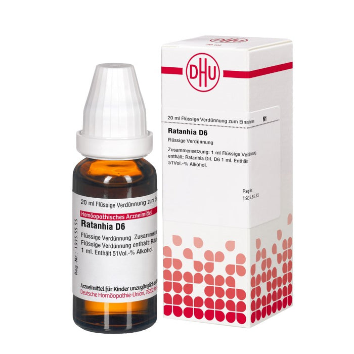 Ratanhia D6 DHU Dilution, 20 ml Lösung