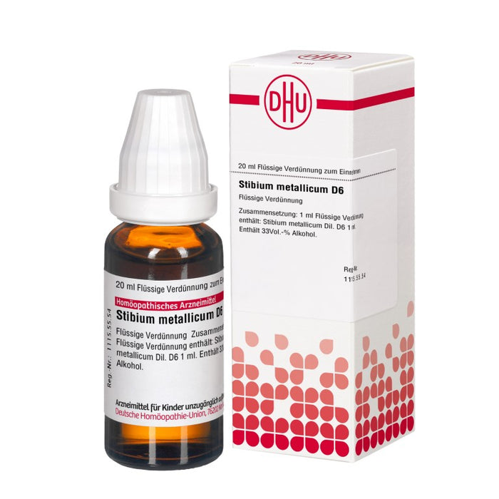 Stibium metallicum D6 DHU Dilution, 20 ml Lösung