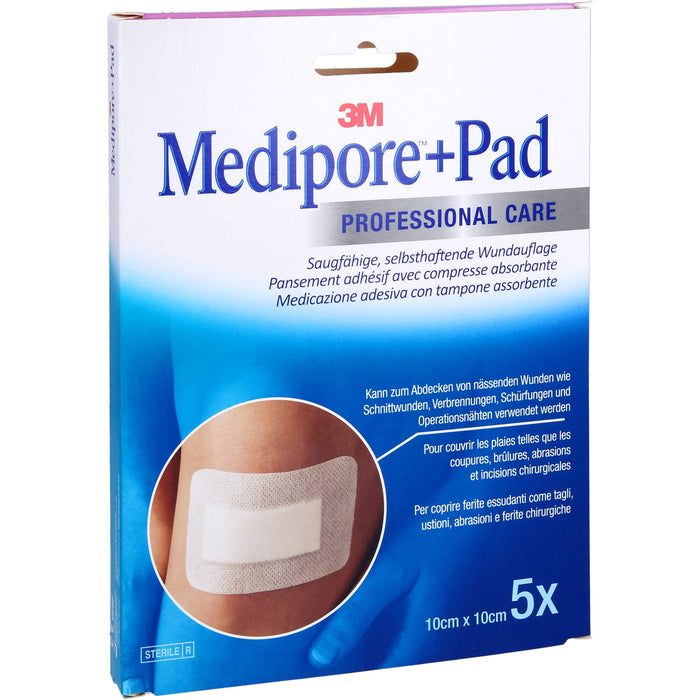 Medipore + Pad 3M 10,0 cm x 10,0 cm, 5 St PFL