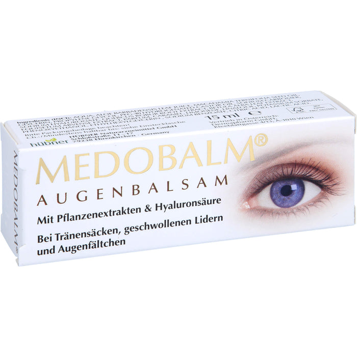 Medobalm Augenbalsam bei Tränensäcken, geschwollenen Lidern und Augenfältchen, 15 ml Crème