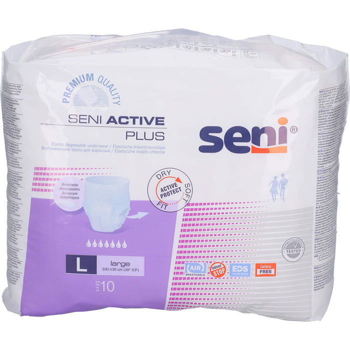 Seni Active Plus Large elastische Inkontinenzslips, 10 pc Pantalons