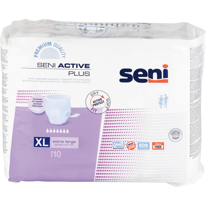 Seni Active Plus Inkontinenzslip XL, 10 pcs. Briefs