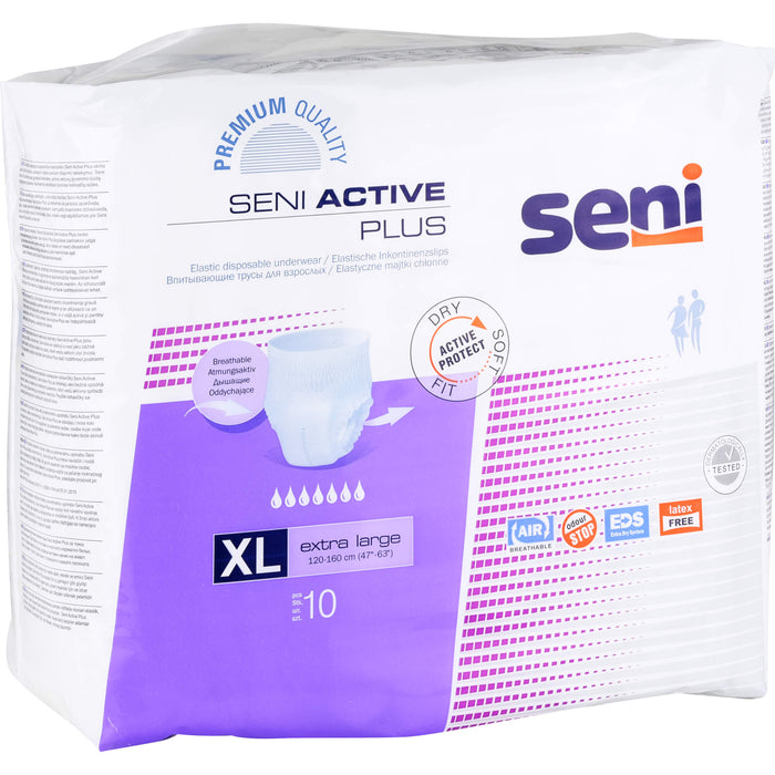 Seni Active Plus Inkontinenzslip XL, 10 pcs. Briefs