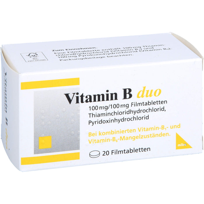 mibe Vitamin B duo Filmtabletten, 20 pcs. Tablets