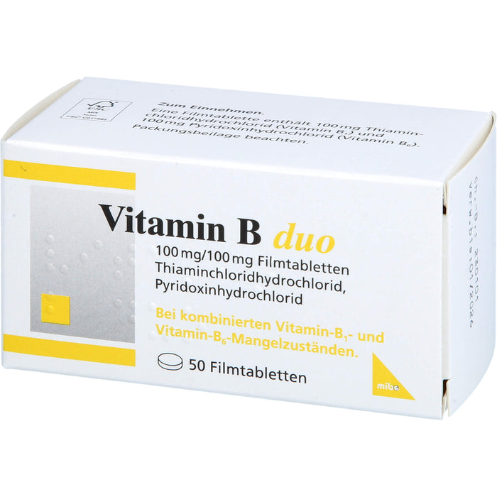 Mibe Vitamin B duo Filmtabletten, 50 St. Tabletten