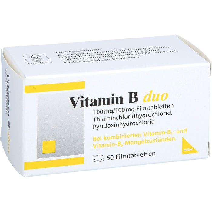 Mibe Vitamin B duo Filmtabletten, 50 pc Tablettes