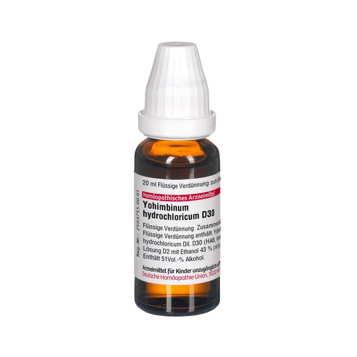 Yohimbinum hydrochloricum D30 DHU Dilution, 20 ml Lösung