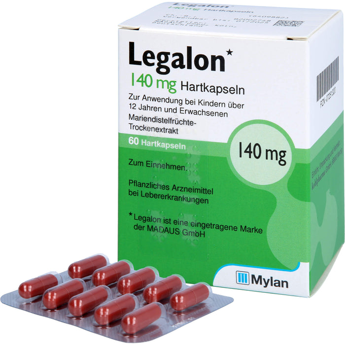 Legalon 140 mg Hartkapseln bei Lebererkrankungen, 60 pc Capsules