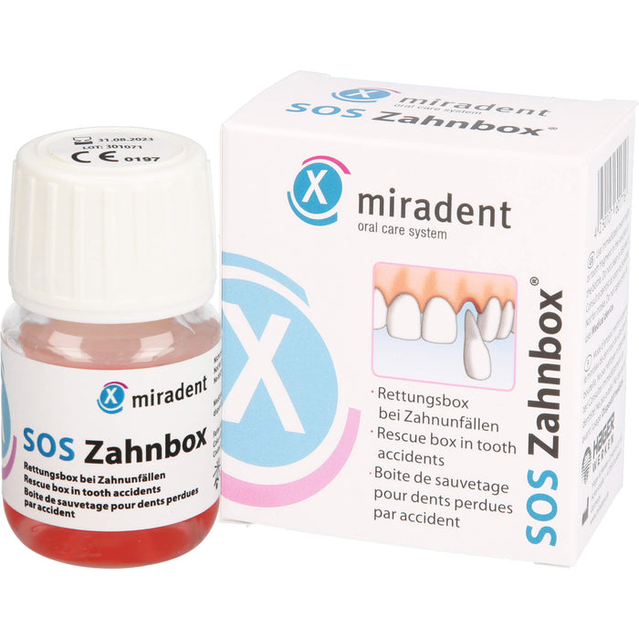 miradent SOS Zahnbox Rettungsbox bei Zahnunfällen, 1 pc Ampoules