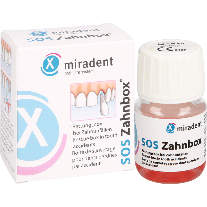 miradent SOS Zahnbox Rettungsbox bei Zahnunfällen, 1 pcs. Ampoules