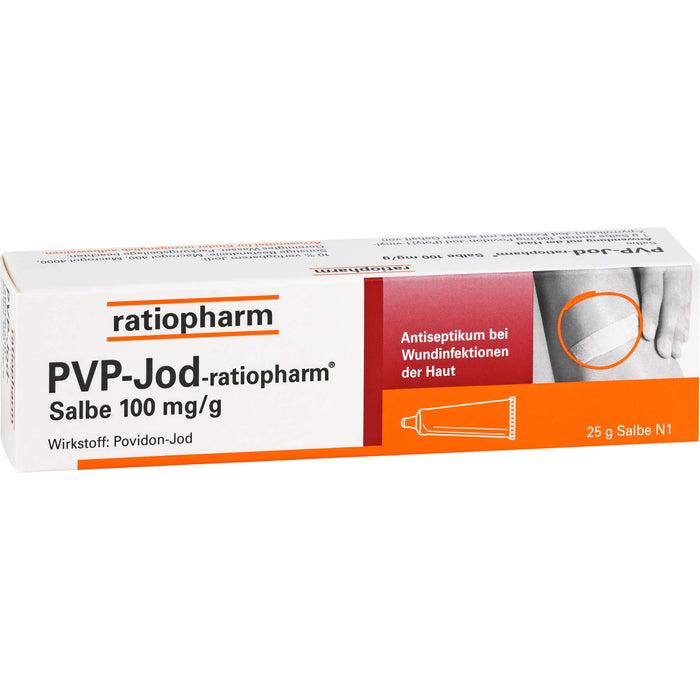 PVP-Jod-ratiopharm Salbe Antiseptikum bei Wundinfektionen der Haut, 25 g Ointment