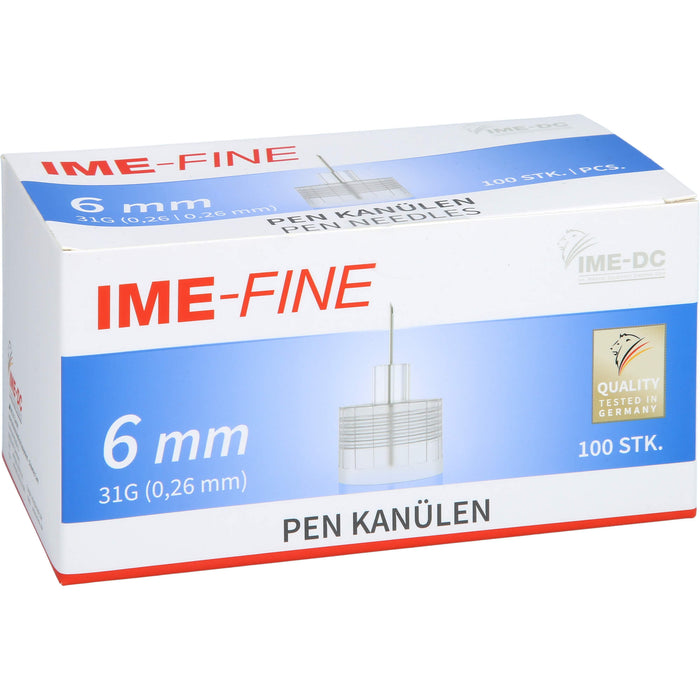 IME-FINE Universal 31G/6mm Pen Kanülen, 100 St KAN