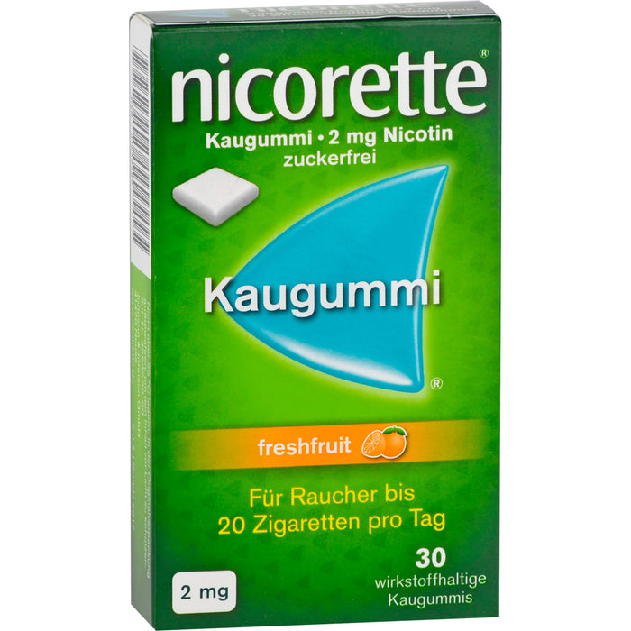 Nicorette 2 mg Freshfruit Gerke Kaugummi, 30 pcs. Chewing gum