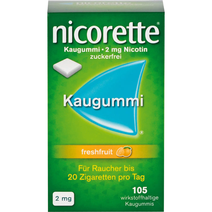 nicorette Kaugummi freshfruit 2 mg Reimport Pharma Gerke, 105 St. Kaugummi