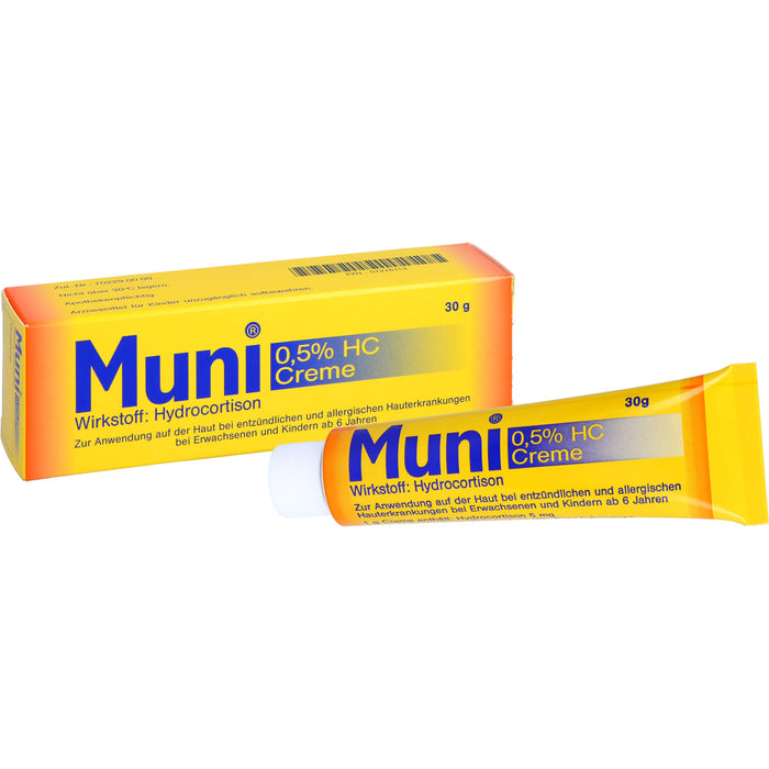 Muni 0,5% HC Creme bei entzündlichen und allergischen Hauterkrankungen, 30 g Cream