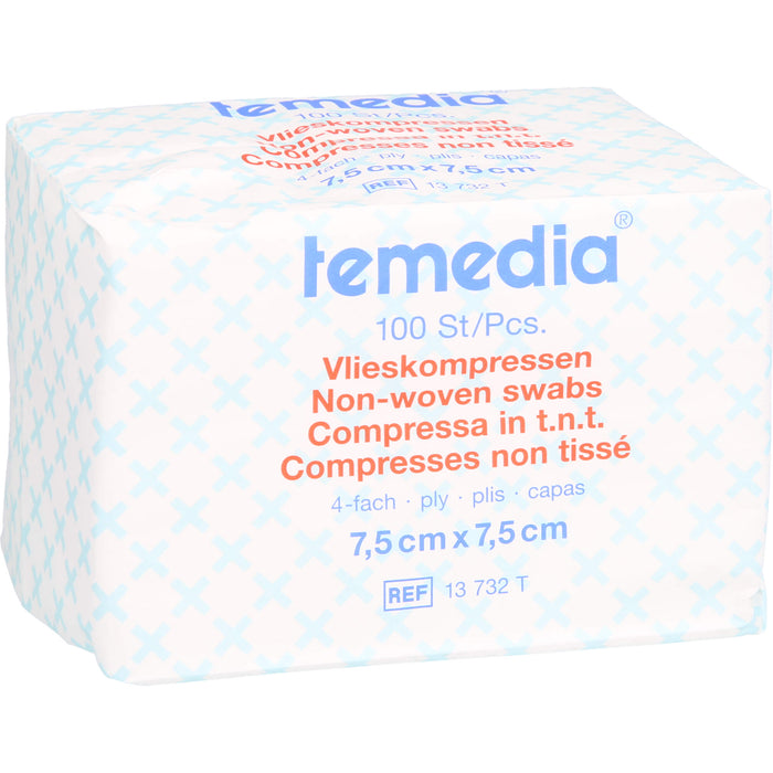 Vlieskompressen unsteril 4-fach 7,5x7,5cm, 100 St KOM