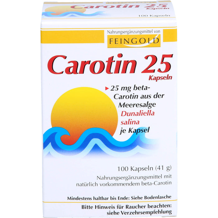 FEINGOLD Carotin 25 mg Kapseln, 100 pc Capsules