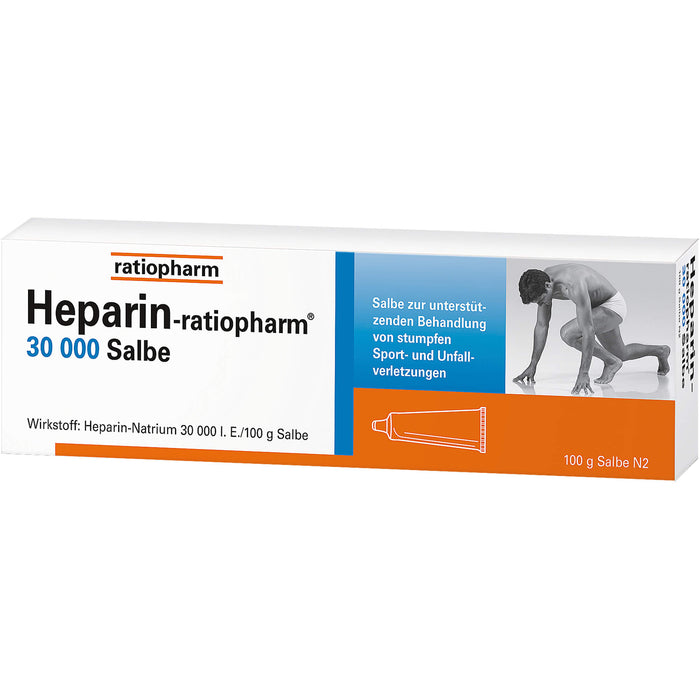 Heparin-ratiopharm 30 000 Salbe bei Prellungen, Zerrungen und Blutergüssen, 100 g Salbe