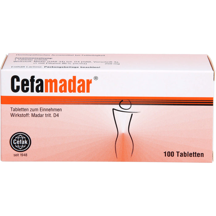 Cefamadar Tabletten bei Gewichtsproblemen, 100 pcs. Tablets