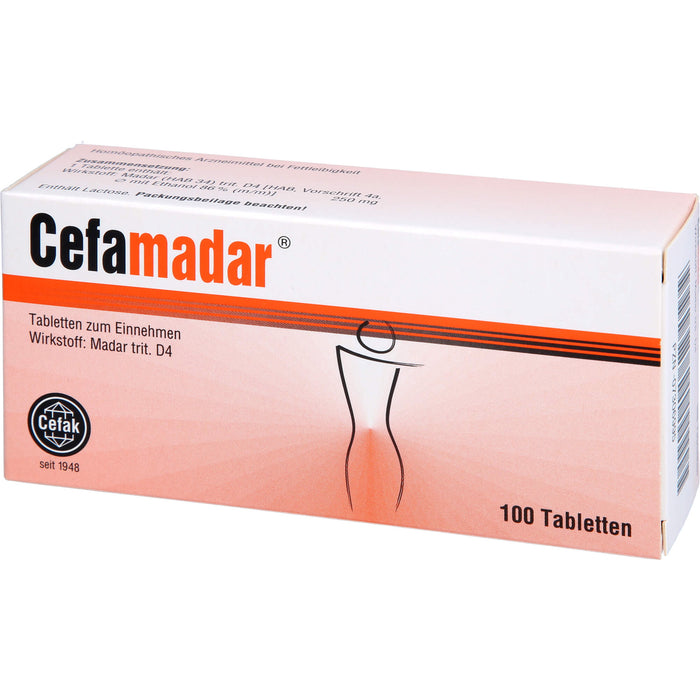 Cefamadar Tabletten bei Gewichtsproblemen, 100 St. Tabletten