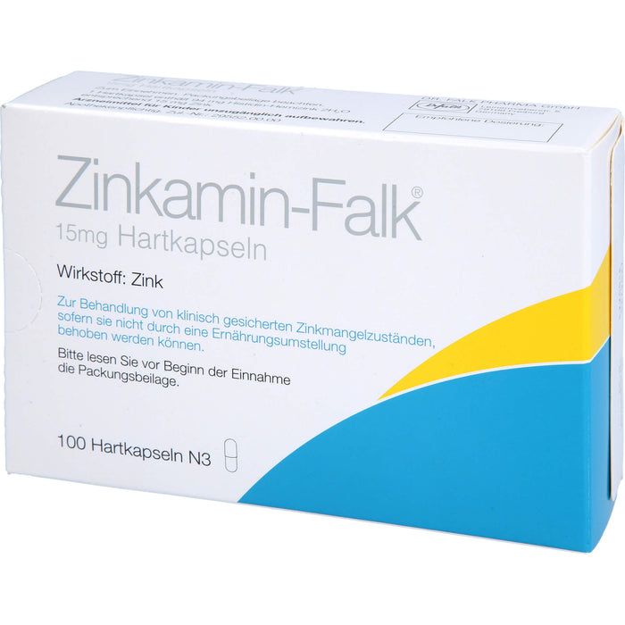 Zinkamin-Falk 15 mg Hartkapseln, 100 pcs. Capsules