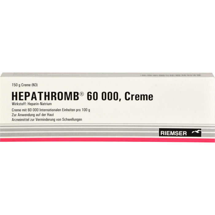 RIEMSER Hepathromb 60 000 Creme zur Verminderung von Schwellungen, 150 g Crème