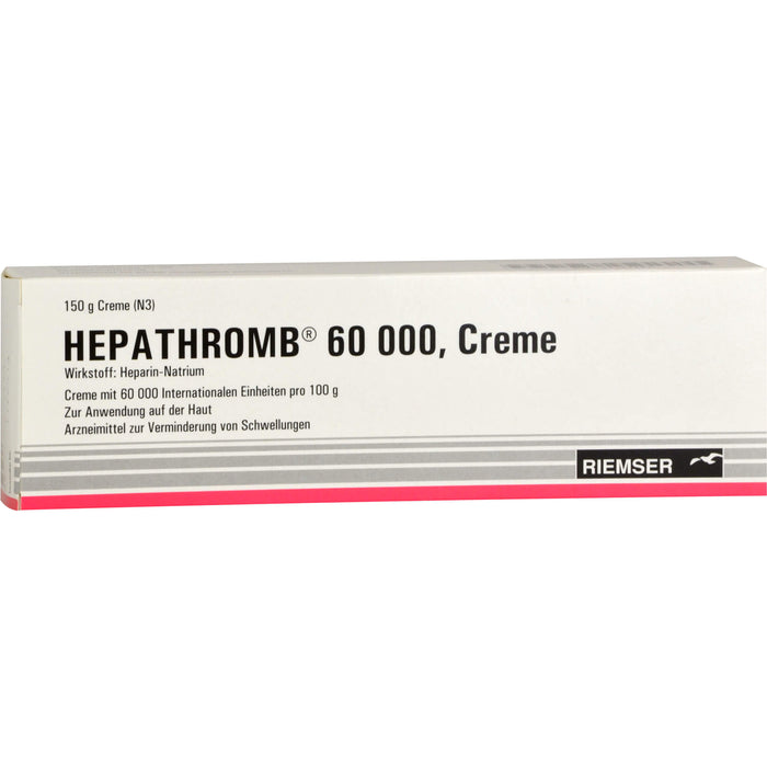 RIEMSER Hepathromb 60 000 Creme zur Verminderung von Schwellungen, 150 g Cream