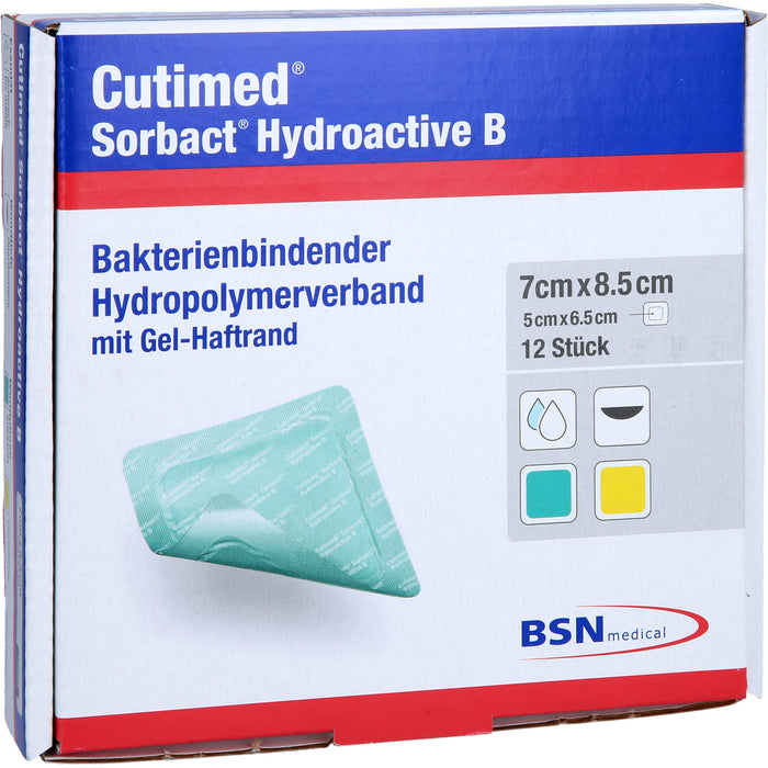 Cutimed Sorbact Hydroactive B 7x8,5cm, 12 St KOM