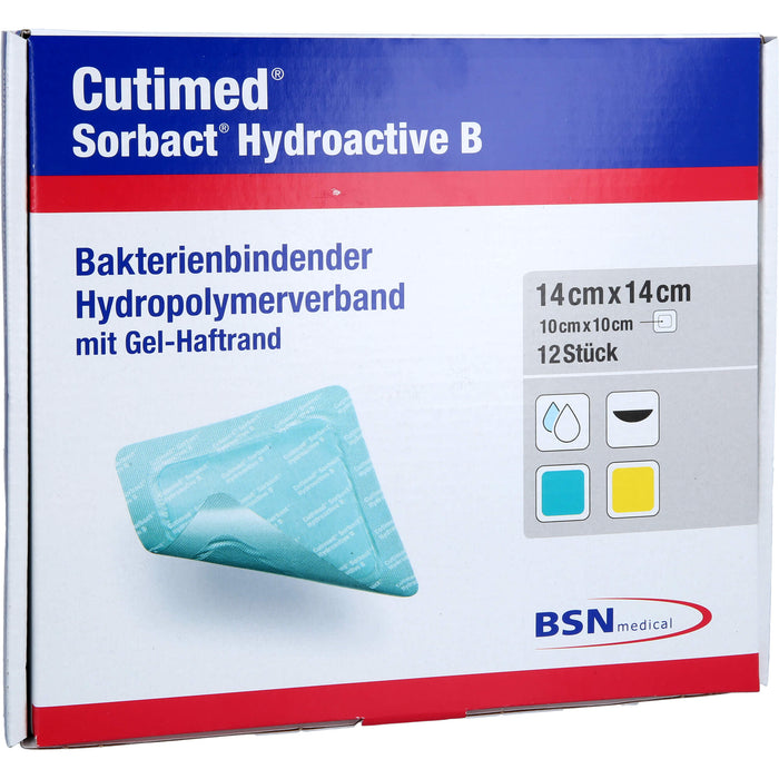 Cutimed Sorbact Hydroactive B 14x14cm, 12 St KOM