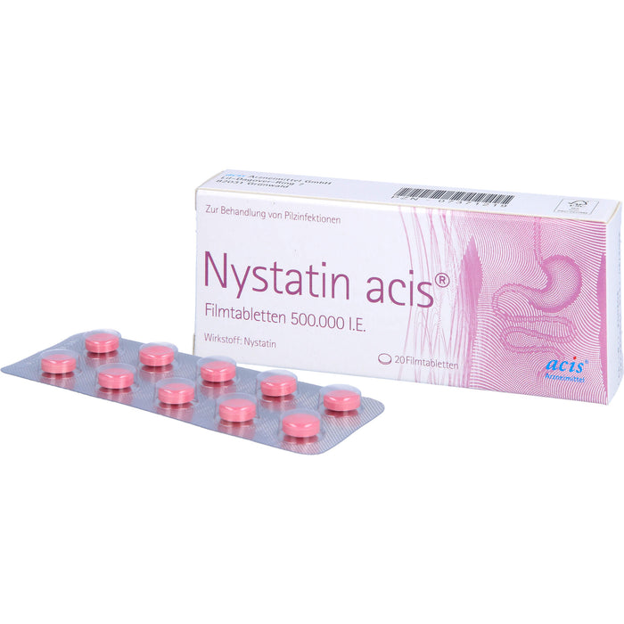 Nystatin acis Filmtabletten 500.000 I.E., 20 pc Tablettes