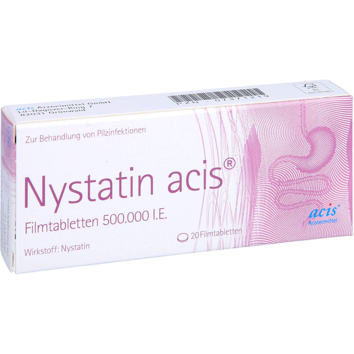 Nystatin acis Filmtabletten 500.000 I.E., 20 pc Tablettes