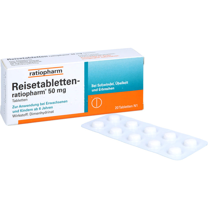 Reisetabletten-ratiopharm, 20 pcs. Tablets